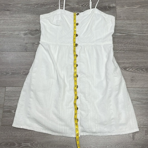 Universal Thread Button Front White Textured Linen Blend Sundress Pockets XL - Picture 10 of 16